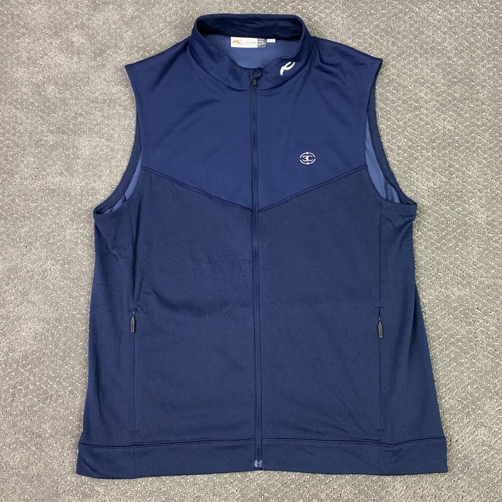 KJUS Westport Vest Men's 54 XL Blue UPF 30+ Performance Golf Stretch Hiking